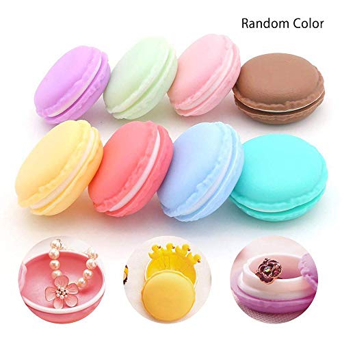 Preisvergleich Produktbild AOLVO Macaron-Box, bunt, niedlich, lustig, tragbar, Mini-Macaron-Schmuck, Aufbewahrungsbox, Aufbewahrungsbox – Ohrstöpsel, Halskette, Ring, Schmuckkästchen 4x2inch
