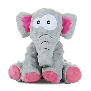 Dog Toys, Squeaky Plush Dog Toy for Puppy Small Medium Dogs, Cute Soft Stuffed Puppy Toys with Crinkle Paper and Squeaker, for Teeth Cleaning and Boredom (Elephant)