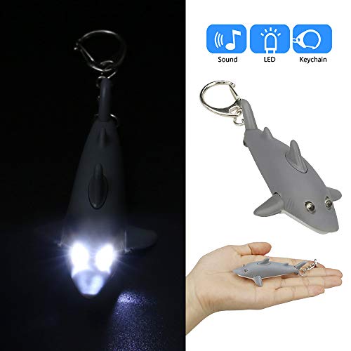 Preisvergleich Produktbild TianranRT Niedlich Cartoon Hai Schlüsselanhänger Mit LED Licht Ton Schlüsselanhänger Kinder Spielzeug Geschenk