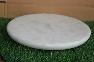 Salvus App SOLUTIONS Italian White Marble Roti Maker Rolling Board (Chakla)