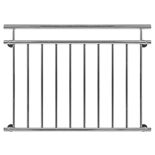 Homelux FB128G Edelstahl V2A Französischer Balkon Geländer Fenstergitter Balustrade 128 x 90 cm Glänzend - 2