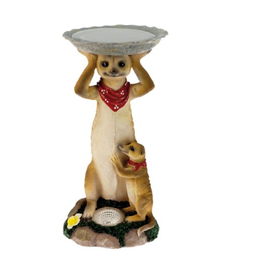 insatech LED Solarleuchte und Vogeltränke Erdmännchen Fritz - 2