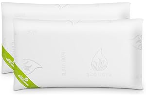 ZZ DON DESCANSO Pack 2 Almohadas Aloe Vera con Copos Viscoelástica, 70cm, Firmeza Media, Ergonómicas, Adaptables a Cabeza y Cuello, Transpirables, Tejido Strech. Fabricadas en España.
