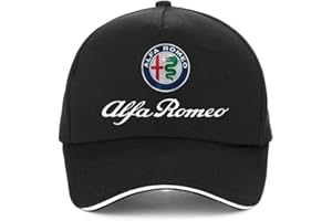 GRFIT Unisex Adjustable Cotton Baseball Cap for Alfa Romeo Giulia Stelvio Giulietta 159 147 156 Team Car Logo Flat Cap