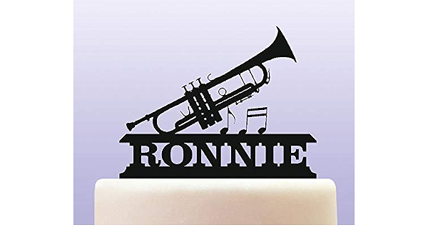 463opher Trompette Acrylique Personnalisee Et Decoration De Decoration De Gateau D Anniversaire De Notes De Musique Amazon Fr Cuisine Maison
