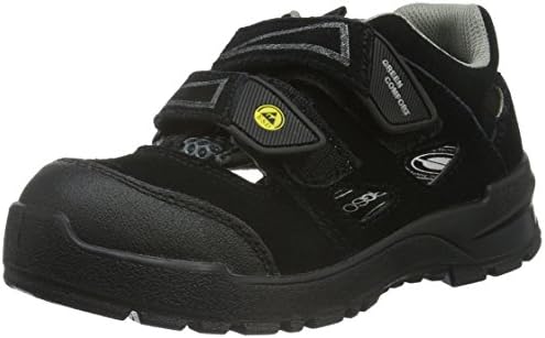 Sanita Workwear Unisex Adults’ esd-Maja-S1P Leather Sandal Safety Shoes Black Size: 6