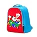 Produktbild sunnymi UnisexWasserdicht RucksackKinder Mini Backpack Mädchen Jungen/Kaninchen-Karotte Muster/Kinder Gartentasche Grosse Kapazität/Schule Baby-Kindergarten Hartschale (Rot)