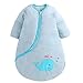 Produktbild Baby Schlafsack Wearable Decke Herbst & Winter verdickt Warm gefüttert Schlafsack Baby Anti Kick Schlafsack 3.5tog (Blauwal, L/Größe:100cm(24-48 Monate)