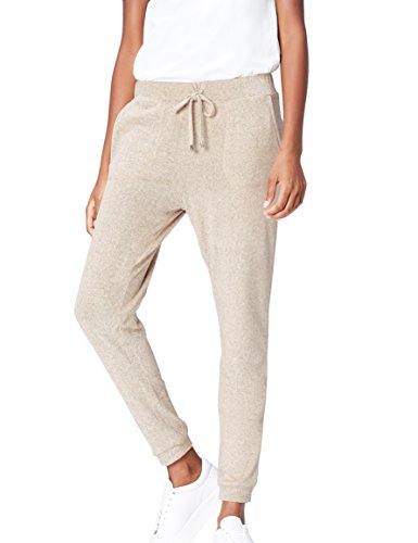 find. Jogginghose Damen mit schmalem Bein und großen Taschen, Beige, 38 (Herstellergröße: Medium)