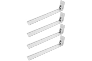 Veemoon Warenschieber, Automatischer Regalschieber EgalauffüLler FüR Supermarkt &Amp; Einzelhandel | 4 StüCk | 200-210mm | Weiß | Einfache Montage | HäLt Ware Ordentlich Und Sichtbar