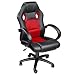 Produktbild TecTake® Sportsitz Chefsessel Stuhl Bürostuhl Drehstuhl Racing Racer Schalensitz schwarz-rot