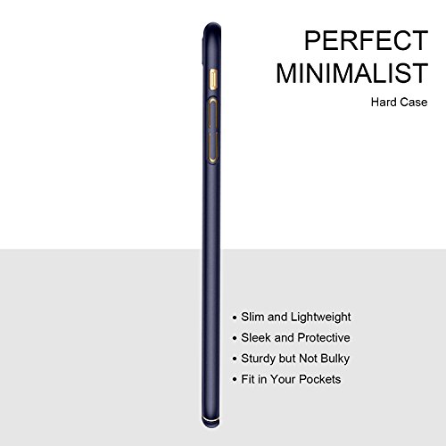 iPhone 8 Case, iPhone 7 Case, HUMIXX Slim Fit Skin Cover with Matte Finish Coating Anti-fingerprint Anti-scratch Protective Hard Case Cover Shell for iPhone 8/ iPhone 7 [Skin Series] (Blue)