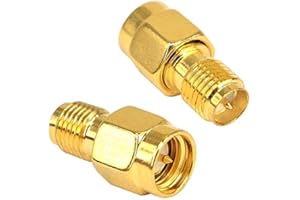 Boobrie 2 * Adattatore Coassiale RP SMA Femmina a SMA Maschio Adattatore Coassiale SMA Maschio a RP SMA Femmina Connettore RP SMA SMA per antenna RF o drone FPV