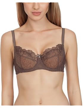 Gorteks Pamela/B2 Delicato Reggiseno Non Imbottito Di Tulle Trasparente Con Ricami Floreali