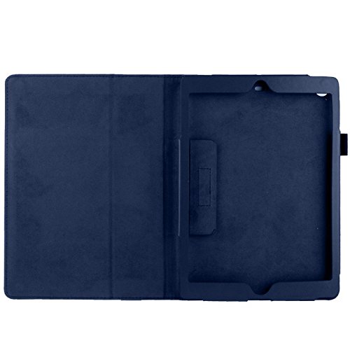 gada – PREMIUM Apple iPad Air Leder-Imitat tasche mit praktischer Standfunktion in schickem dunklen Blau inkl. kostenloser Displayfolie und Touch Pen - 4