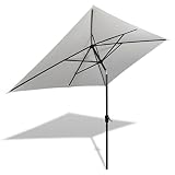 sombrilla rectangular leroy merlin Diámetro del palo: 38 mm vidaXL Sombrilla de Jardín Rectangular Plegable Tela Beige 200x300 cm Parasol