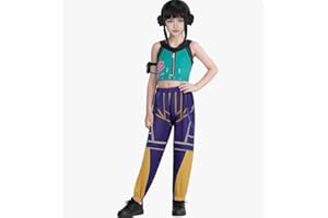 Shitafe K Pop Demon Zoe-y Costume cosplay per bambini, costume da demone Hunter cantante pop Zoe-y idolo palcoscenico gioco di ruolo, set completo per Halloween Dress Up per donne e ragazze