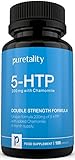 5-HTP 200mg, 180 Capsules (6 Month Supply)  - Double Strength 5 HTP with Added  Chamomile by Puretality