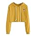 Produktbild Aberimy Crop Pullover Damen Mädchen Teenager Bauchfreier Pulli Kapuzenpullover Hoodie Ananas Drucken Herbst Winter Sport Sweatshirt Crop Tops Kapuzenpulli Oberteile Shirts Sweatjacke