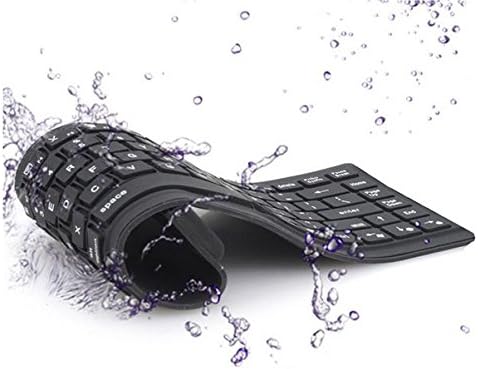 Yuzihan Portable Roll up Flexible Mini Wireless Bluetooth Keyboard For All iPad IOS Windows Android Tablets Phones Laptop