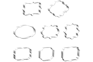 Gotetiso 8 Pezzi Formine Biscotti Tagliabiscotti in Acciaio Inossidabile Formine per Biscotti a Forma di Cornice Stampi per Biscotti in Acciaio Inox Cookie Cutters DIY Decorazioni Biscotti