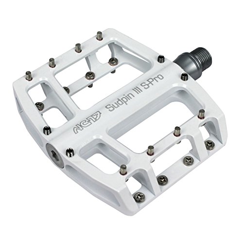 NC-17 Sudpin III S-Pro Aluminium Plattform Pedale, Fahrrad Pedale MTB und BMX, Dirt und Freeridestyle optimiert, Höhe auf 15mm reduziert inkl. Ersatzpins - 3
