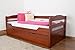 Produktbild Einzelbett / Funktionsbett "Easy Möbel" K1/h/s inkl. 2. Liegeplatz und 2 Abdeckblenden, 90 x 200 cm Buche Vollholz massiv Kirschfarben