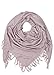 Produktbild Becksöndergaard Quadratischer Damen-Schal Masozi Fransen rosa ( Nude Shadow ) sehr weich - 1701603001-130