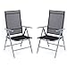 Produktbild Ribelli Set Alu Klappstuhl Campingstuhl Hochlehner Gartenstuhl Aluminium Garten Outdoor 7-Fach verstellbar Mengen, Farbe:Silber / 2er Set