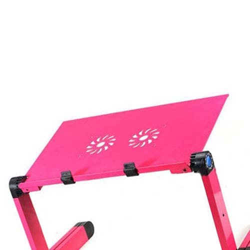 SODIAL(R) Laptop PC Computer Notebook Tisch Schreibtisch Bett Sofa Fach Faltbar (Rose rot) - 3