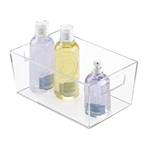 InterDesign Luci Bad Aufbewahrung klein | Badorganizer mit Griffen für Shampoo, Make-Up, Haarbürsten, etc. | Sortierbox für den Badezimmerschrank | Kunststoff durchsichtig - 4