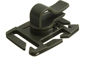 Alamor Manguera de consumición rotativa Cinta Tubo Abrazadera Clip Molle hidratación vejiga Trampa - Verde