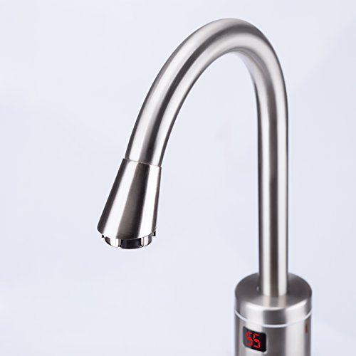 Aladdin SDR-18DC-3H Rostfreier Stahl 220V Sofortig Tankless Elektrisch Heizgerät Küchenarmaturen,360°Schwenken Heiß&kalt elektrische Warmwasserbereiter mit LED Digital Anzeige für Küche,Badezimmer,Waschraum - 4