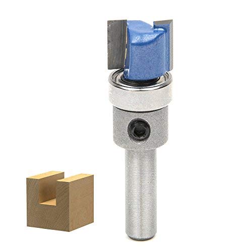 Srol - Attrezzi per la lavorazione del legno, fai da te, punte doppie dritte per taglio e refilo, con cuscinetto superiore (stelo di 0,63 cm)