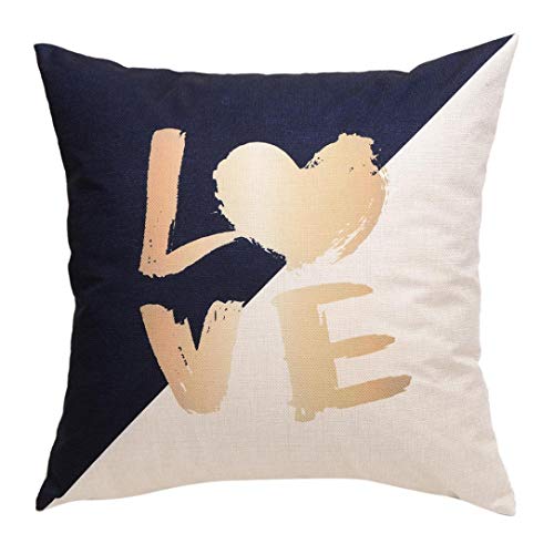 Preisvergleich Produktbild JUSTSELL Geometrie Quadrat Kissenbezug Alphabet Kissenbezug Schlafsofa Home Wohnkultur Deco Zierkissenbezüge Kissen Dekorationskissen