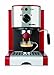 Produktbild Moka 999301 CM1637 Espressomaschine, 15 bar, 1,25 l, für Einzeldosen geeignet, Dampffunktion, Tassenwärmer Edelstahl / Rot