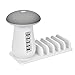 Produktbild SODIAL Mushroom LED Nachtlicht 5-Port USB EU-Stecker Schnellladestation Universal Desktop Tablet und Smartphone Ladegeraet