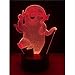 Produktbild 3D Illusion Nachtlampe Kawaii Cartoon Wuba Led Lampe Kleine Dämon König Weißer Rettich Form Figur Karotte Nachtlicht Kindspielzeug