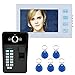 Produktbild 7"TFT Fingerprint Recognition RFID Password Video Door Phone Intercom Doorbell With Night Vision Security CCTV Camera Home Surveillance