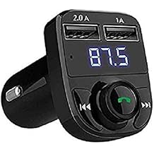 Shopline X8 Dual USB Car Charger Handsfree Wireless Bluetooth Fm Transmitter Music Adapter 2.0A & 1.0A Dual USB Port