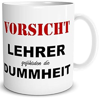 Triosk Tasse Lehrer Mit Spruch Lustig Vorsicht Dieser Lehrer