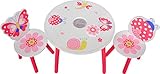 IB-Style – Kindersitzgruppe Truhenbank Spielgruppe PAPILLON | 6 Kombinationen | Set: 1 Tisch + 2 Stühle – Stuhl Truhenbank Kindermöbel Tisch Kindertisch Kinderstuhl Tafel Standtafel Kinderregal - 2