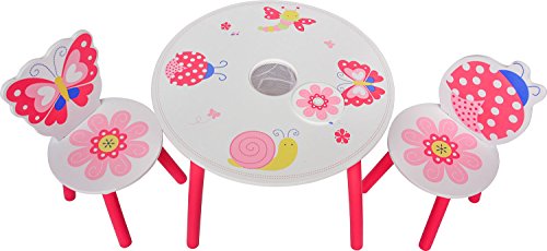 IB - Style - Meubles enfants PAPILLON | 6 combinaisons |Set: 1 table et 2 chaises enfant - Chambre enfant Meuble enfant Mobilier Chaise d'enfant Baby