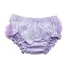 DQdq Baby Infant Girls Cotton Ruffle Panties Briefs Bloomer Light purple with Headband