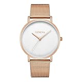 Cramberdy Uhr Damen Armbanduhr Frauen Armbanduhr Mädchen Mode Luxus Uhren Edelstahl Analoge Quarz Armbanduhr Damen Uhr Roségold Uhr Gold