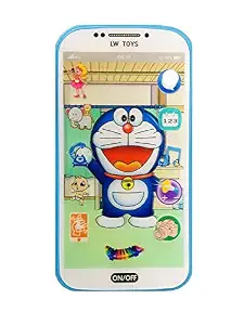 DIGIDEAL My Talking First Learning Kids Mobile Smartphone with Touch Screen and Multiple Sound Effects, Along with Neck Holder for Boys & Girls (Doremon)