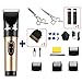 Produktbild Professionelle Haarschneidemaschine Cordless Hair Trimmer Ceramic Titanium Blade für Herren und Babys mit 2 Akkus und 4 Kamm, senden Sie eine Original Cutter Head D