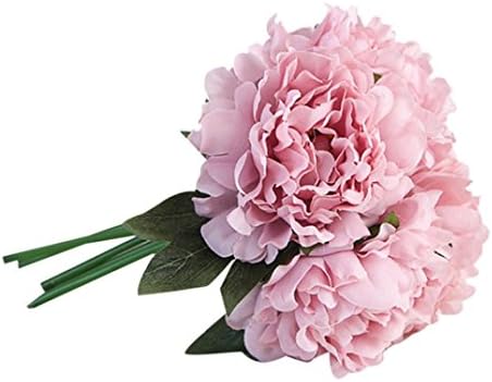 Winwintom Artificial Silk Fake Flower Wedding Bouquet Bridal Hydrangea Decor (Purple)