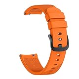 Vamoro Kleine Silikon-Ersatz-Uhrenarmband-Handschlaufe Silikonband Ersatz Uhren-Armband Watch Band für Samsung Galaxy Watch 42mm(Orange)