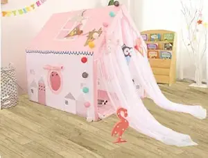 Gurukrupa International, Jumbo Size Extremely Light, Kids Play Tent House for 10 Year Old Girls and Boys. (Pink City)